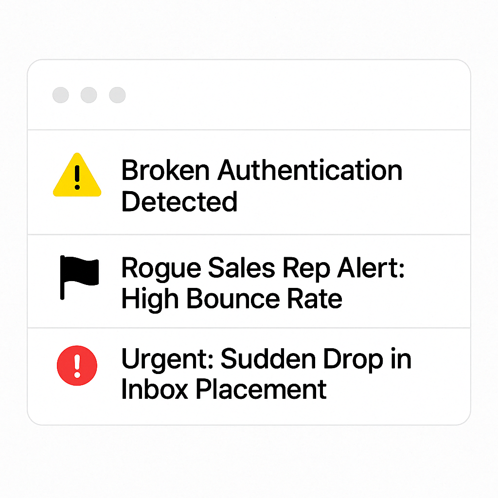 Monitors Deliverability and Sends Real-Time Alerts